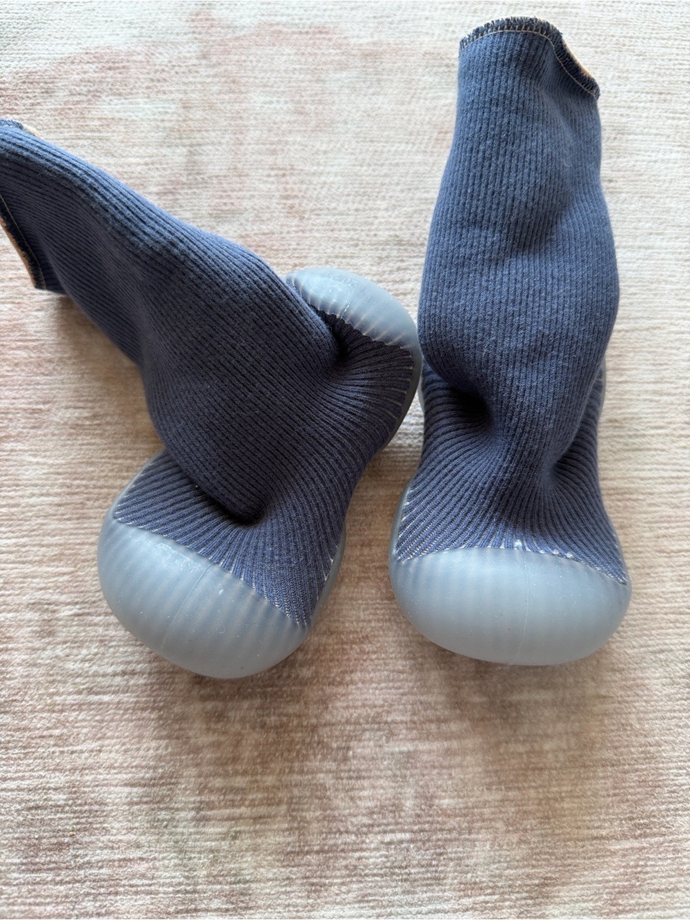 Kids Gray Brown Blue Slip On Sock Shoes NWOT - Picture 2 of 10